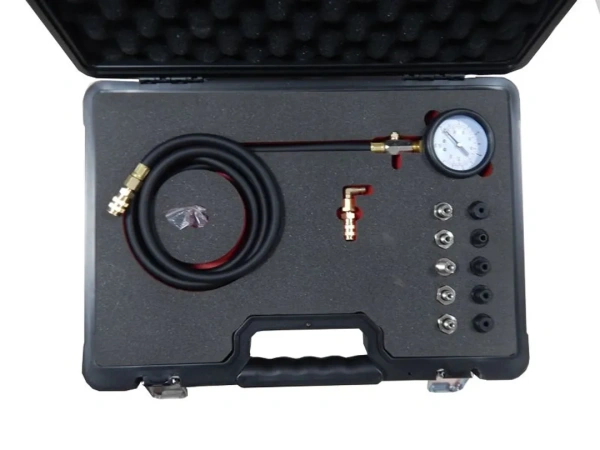 Тестер давления масла в комплекте с резьбовыми адаптерами-переходниками 12пр.(0-10bar), в кейсе Premium