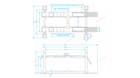 Подъемник четырехстоечный NORDBERG 4455JAB (5.5 т, с пневмогидравлической траверсой 2.7 т, для сход-развала, 380 В)
