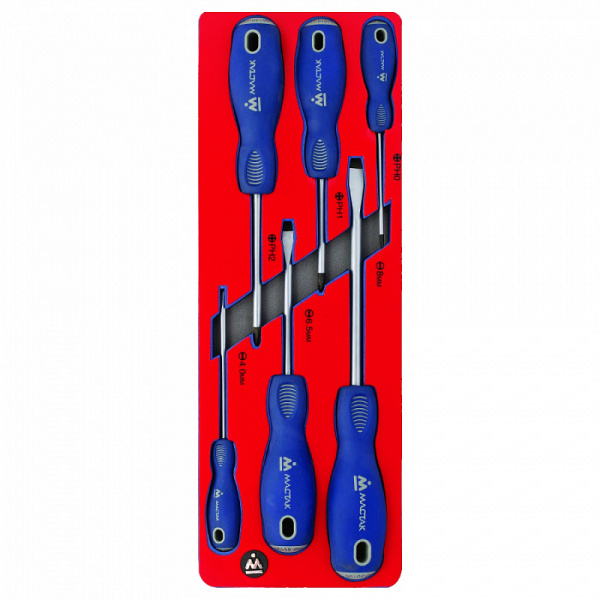 Набор отверток, ложемент, 6 предметов МАСТАК 5-4006