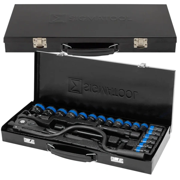 Набор инструментов 24пр. 6гр 1/2''(8-32мм) в металл.кейсе