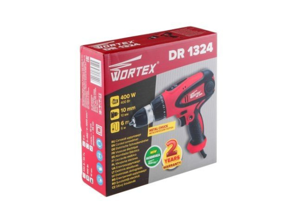 Дрель-шуруповерт WORTEX DR 1324 в кор.