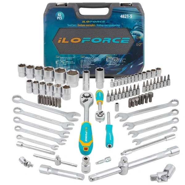 Набор инструмента 82пр.1/4''&1/2''(6-гр.)(4-32мм)