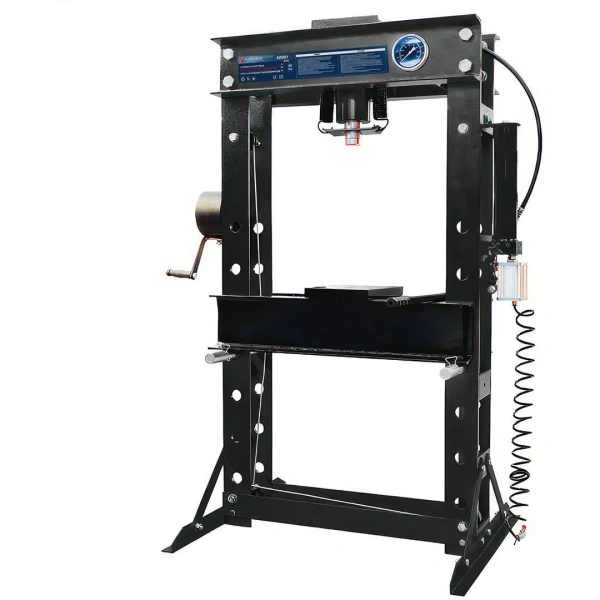 Пресс гидравлический напольный 50т, ручной/пневмо привод (рабочая высота: 0-865мм, рабочая ширина: 645мм, рабочий стол: 325х645мм, ход штока: 175мм)