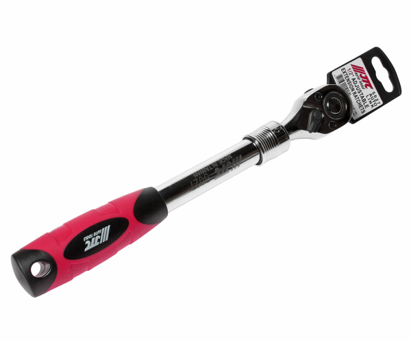 Трещотка телескопическая с резиновой рукояткой JTC 5027 (1/2", 72 зуба, 305-455 мм)