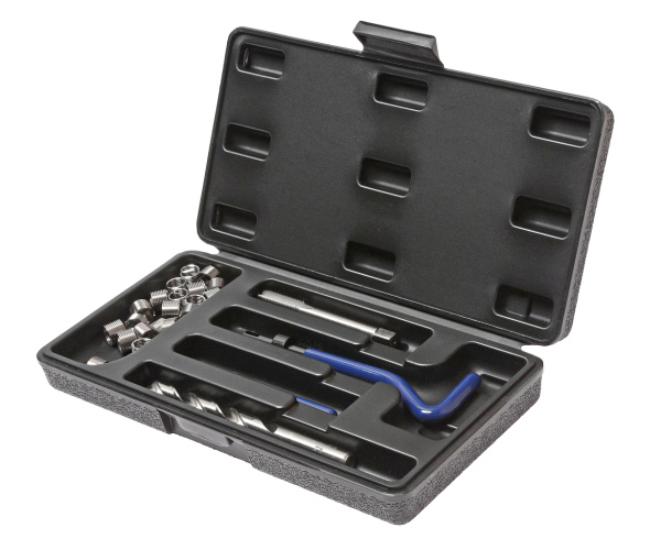 Набор инструментов для восстановления резьбы JTC 4783 (вставки М10х1,25, L=13,5 мм, 10шт., 14 предметов)