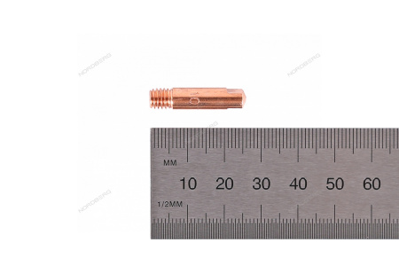 Наконечник сварочный для горелки MIG/MAG E-CU NORDBERG WMI-N10 (M6x25, 1 мм, 5 шт.)