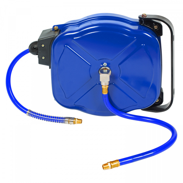 Шланг на автоматической катушке МАСТАК 681-10015HR, полиуретановый, 10х15 мм, 10 м, резьба 1/4"