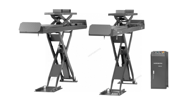 Подъемник ножничный для сход-развала NORDBERG N635-5,5G_380_H (5,5 т, 380 В, 2 уровня, серый)