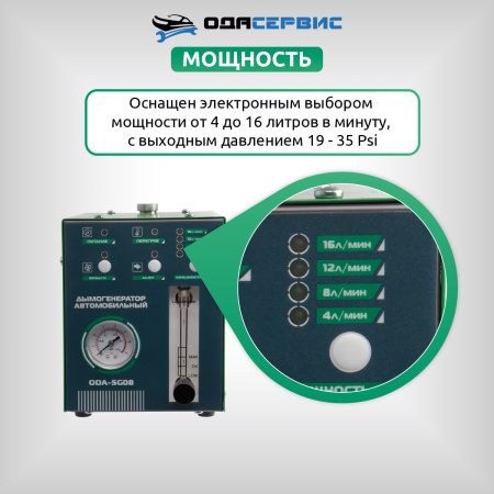 Дымогенератор автомобильный ОДА Сервис ODA-SG08, 2 режима работы, встроенный насос, электронная регулировка мощности, 12/24 В