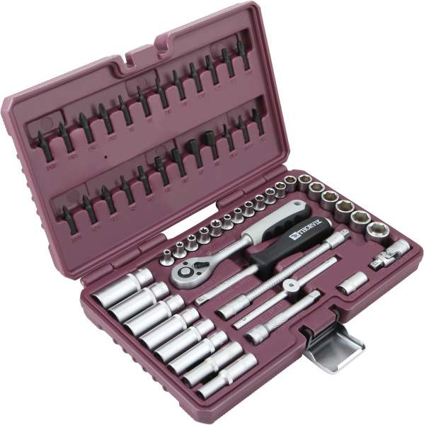 Набор инструмента Thorvik TS057 (1/4"DR, 57 предметов)