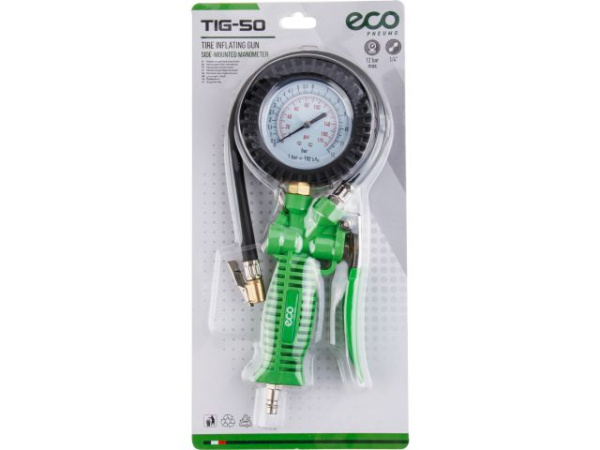 Пистолет для подкачки шин ECO TIG-50 с манометром