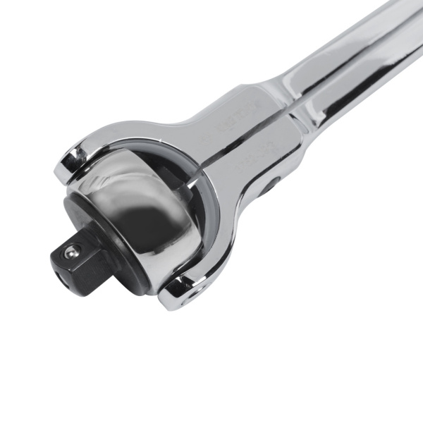 Трещотка 3/8", 230 мм, 72 зубца, дисковый механизм, поворотная голова с кнопкой KING TONY 3752-09G