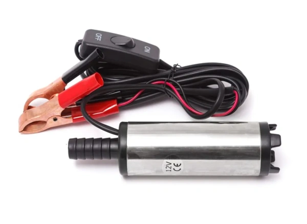 Насос для перекачки топлива (12В, диам. 38мм, мощность 40Вт, 20 л/мин., диам. выходного отверстия 16мм, 8500 об/мин, длина провода 3м)