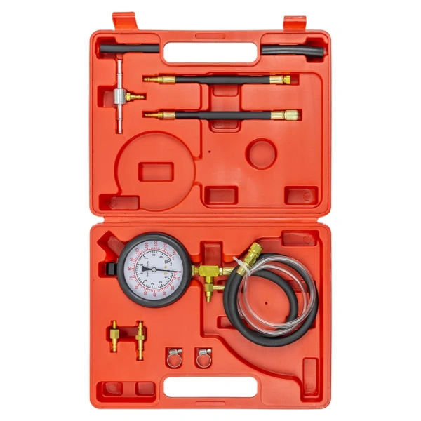 Набор для измерения давления в топливных системах 11пр.(0-10bar), в кейсе