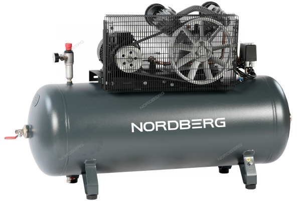 Компрессор поршневой с ременной передачей NORDBERG NCP300/690 (380В, ресив. 270л, 690л/мин)
