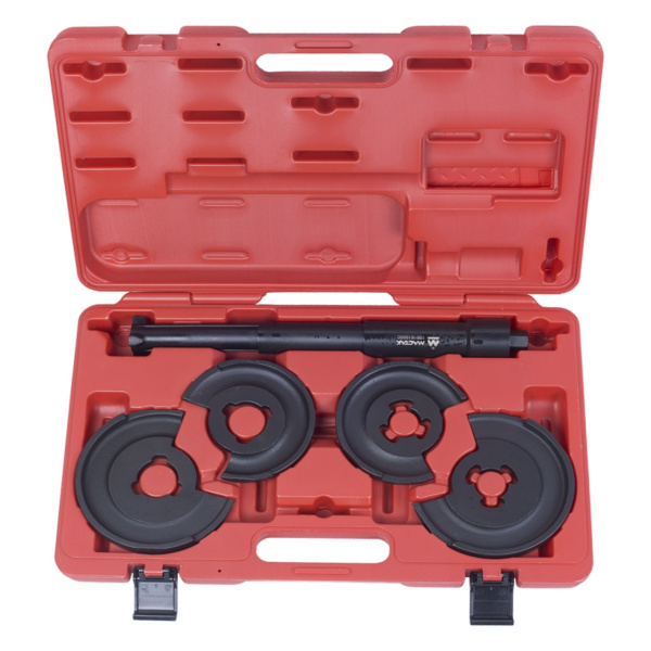 Стяжка амортизаторных пружин, центральная, кованая, дисковые держатели, кейс, 5 предметов МАСТАК 100-01005C