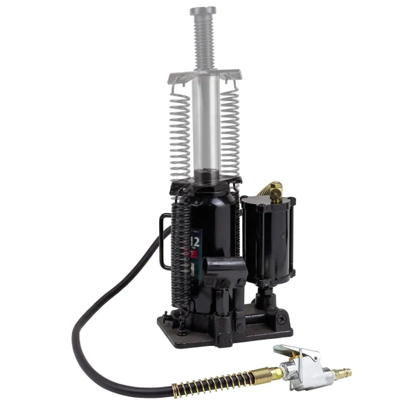 Домкрат пневмогидравлический бутылочный, 12т(высота подхвата - 265мм, высота подъема - 510мм)