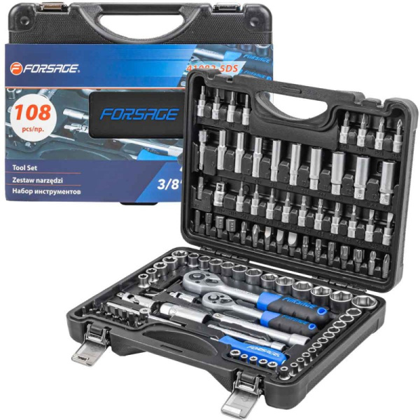 Набор инструментов 108 пр. 1/4''3/8''(6гр.)(4-22мм) - F-41082-5DS-м