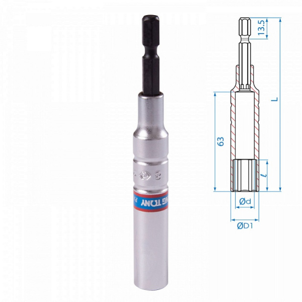 Головка для шуруповерта двенадцатигранная KING TONY 76C11**M, 1/4", 8-24 мм, L = 110 мм