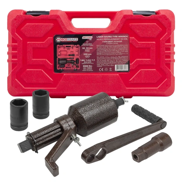 Гайковерт ручной с редуктором (Головки-32мм и 33мм, длина-330мм, передаточное число 1:1/1:4.2/1:64, 6800 Н/м)