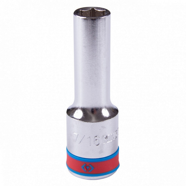 Головка торцевая глубокая шестигранная KING TONY 423514S, 1/2", 7/16", дюймовая