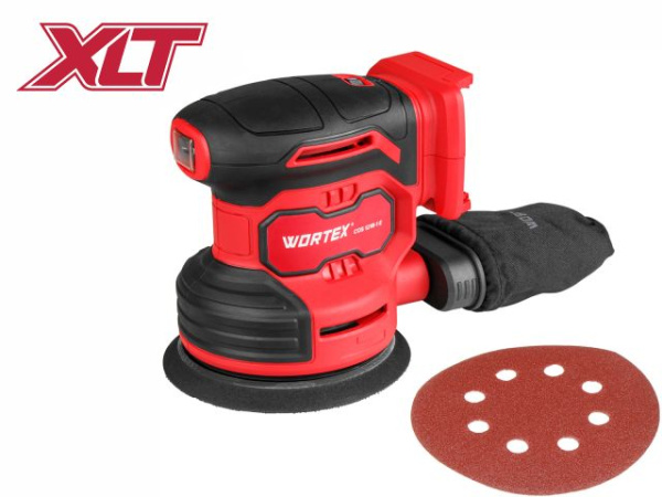 Аккум. эксцентриковая шлифмашина WORTEX COS 1218-1 E в кор. ALL1 XLT SOLO 18В, 125 мм, 6000-13000 об