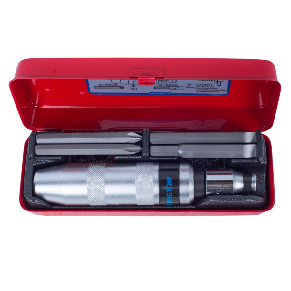 Отвертка ударная с длинными битами KING TONY 4111FR (5/16", 6 предметов)