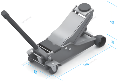Домкрат подкатной NORDBERG N32025L (2,5 т)
