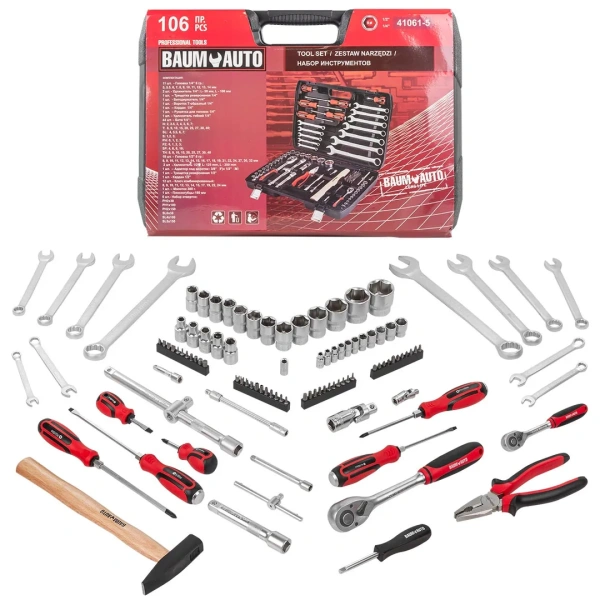 Набор инструментов 106пр. 1/4'' 1/2'' (6гр.)(5-32мм)