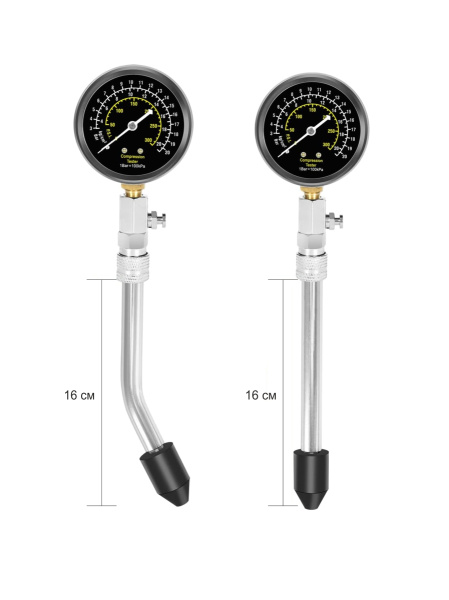 Компрессометр бензиновый с двумя жесткими удлинителями Car-Tool CT-N0109