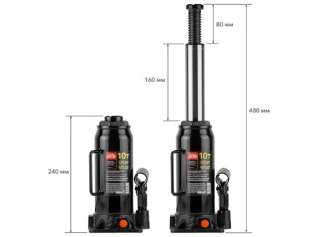 Домкрат гидравлический 10т бутылочный 240-480мм STARTUL AUTO (ST8019-10)