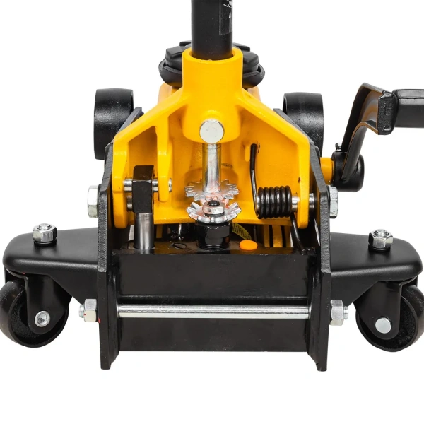 Домкрат подкатной гидравлический с резиновой накладкой и механизмом быстрого подъема 3т (h min 145мм, h max 500мм)