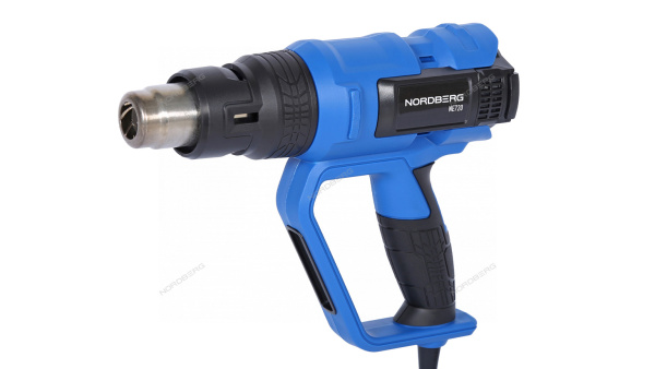 Фен с ЖК-экраном NORDBERG NE720 (6 насадок, в кейсе, 50-650 °С, 2000 Вт)