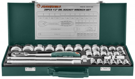 Набор головок торцевых S04H4728S, 1/2"DR, 8-34 мм, 28 предметов