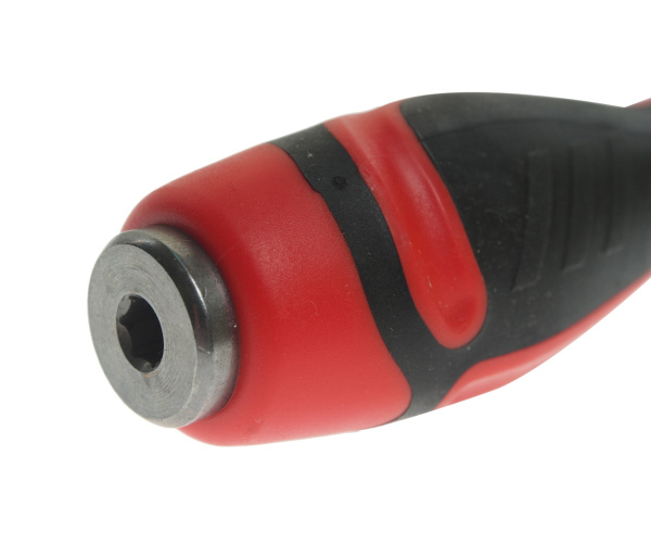 Отвертка шлицевая усиленная со сквозным стержнем JTC 7625 (SL 6,5х150 мм)