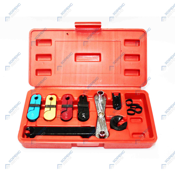 Набор приспособлений для разборки топливных и других трубопроводов (8 предметов) Хорекс Авто HZ 25.1.088