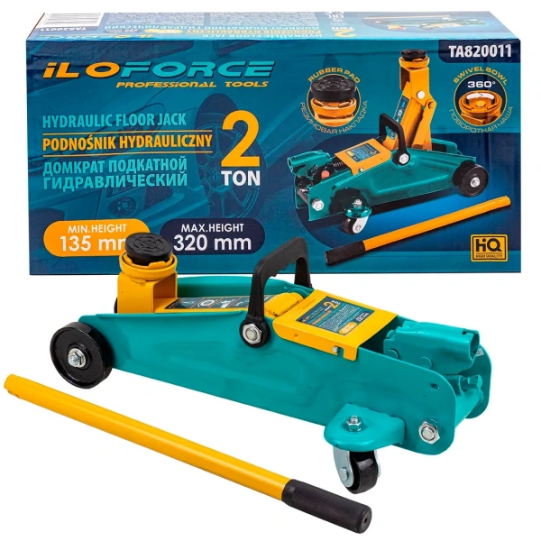 Домкрат подкатной гидравлический 2т (h min 135мм, h max 320мм)