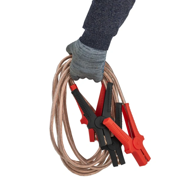 Стартовые провода 600 Aмпер, 3м, Øкабеля 11мм, Øжилы 0.3мм, кол-во жил 283 (морозостойкая изоляция), в чехле