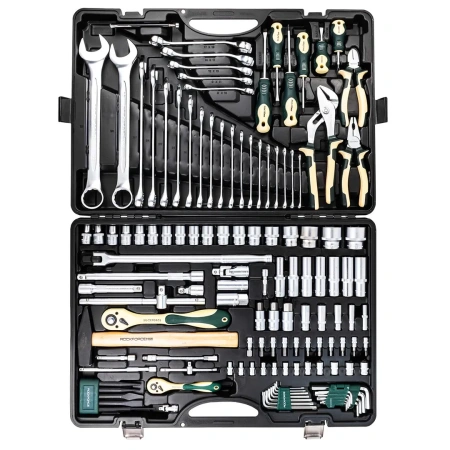 Набор инструментов 128 пр.1/4''1/2''(6гр.)(головки 4-32мм, ключи 6-32мм)