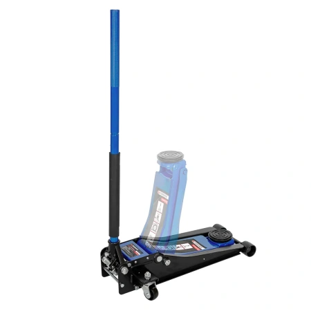 Домкрат подкатной гидравлический двухпоршневой 3,5 т низкопрофильный с резиновой накладкой 3,5т (h min 75мм, h max 510мм)