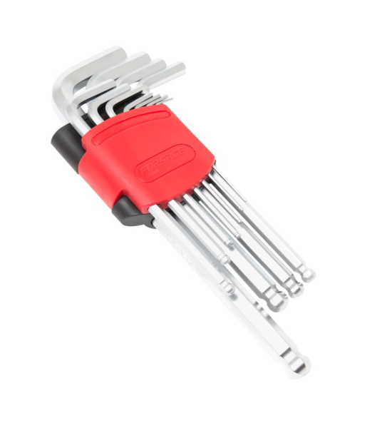 Набор ключей Г-образных 6-гранных длинных с шаром, 11пр.(1.5, 2, 2.5, 3, 4, 5, 6, 7, 8, 10, 12мм)в пластиковом держателе