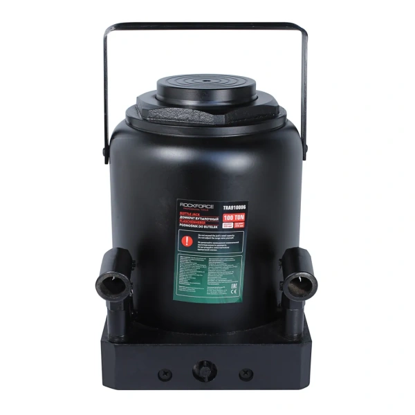 Домкрат бутылочный 100т+ дополнительный ремкомплект (высота подхвата - 335мм, высота подъема - 515мм, ход штока - 180мм)