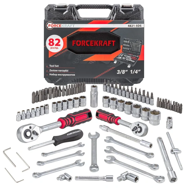 Набор инструментов 82 пр. 1/4''3/8''(6гр.)(4-22мм)