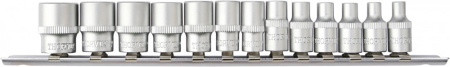 Набор головок торцевых Thorvik S11S1113SM (1/4"DR на держателе, 4-14 мм, 13 предметов)