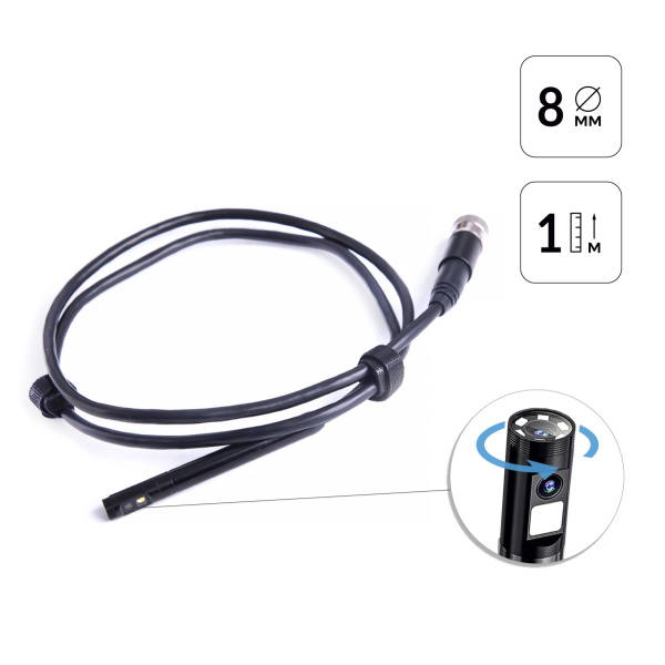 Зонд для видеоэндоскопа IC-VC700R, 2 камеры 2Мп, 1920х1080, 1м, 8мм вращение камеры iCartool IC-VP700-1