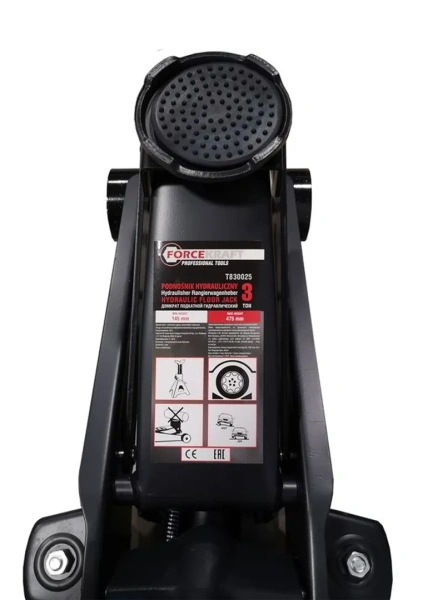 Домкрат подкатной гидравлический 3 т (h min 145мм, h max 475мм,) с резиновой накладкой