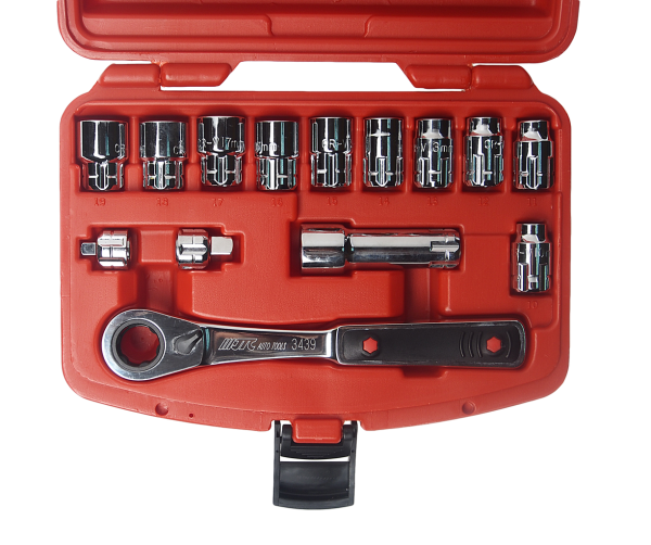 Набор головок со сквозным отверстием 10-19мм 14 предметов в кейсе JTC