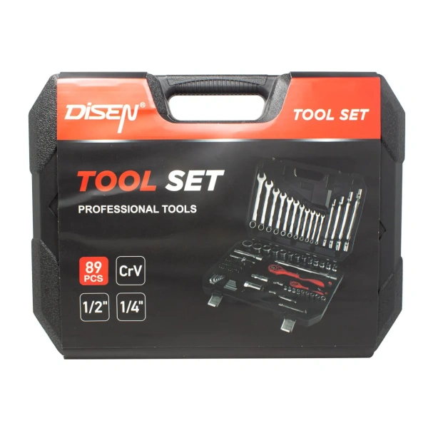 Набор инструментов 89пр.1/4''1/2''(6гр.)(4-32мм)