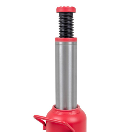 Домкрат гидравлический бутылочный, 20т (с предохранительным клапаном, минимальная высота: 245 мм, ход штока: 165 мм, ход винта: 60 мм, максимальная 470 мм - FK-T92007(DS)