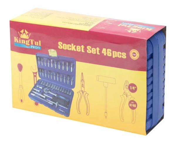 Набор инструментов 46пр. 1/4''(6гр.) профи (4-14мм) в кейсе